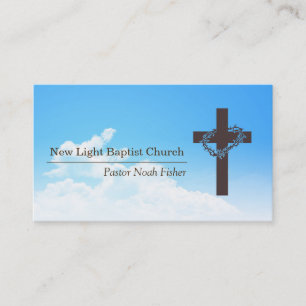 Christian Sky & Cross Pastor Christianity Card
