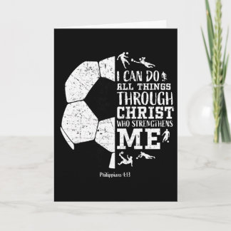 Christian Soccer Faith Graphic Bible Verse Philipp Card