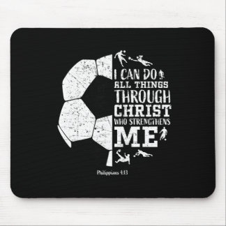 Christian Soccer Faith Graphic Bible Verse Philipp Mouse Pad