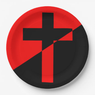 Christian Socialism & Anarchism (Liberation) Flag Paper Plate