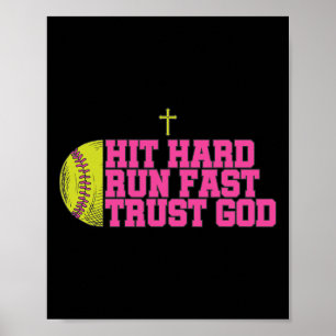 Christian Softll, Hit Hard Run Fast Trust God, Sof Poster