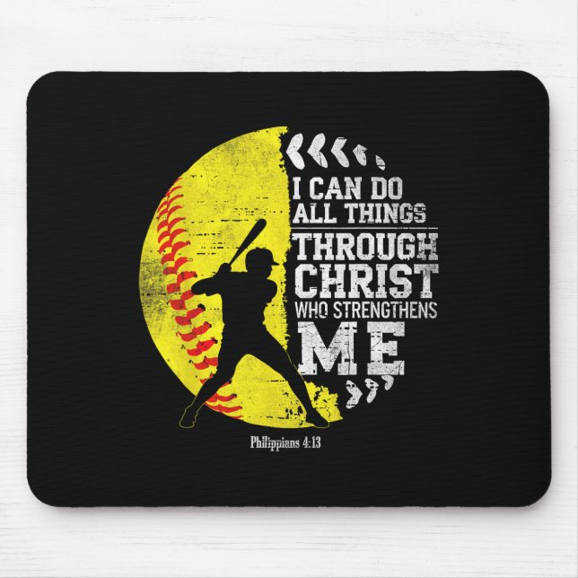 Christian Softll I Can Do All Things Religious Fai Mouse Pad (Front)