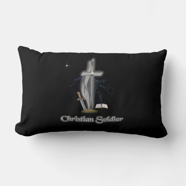 Christian soldier cases lumbar cushion (Front)