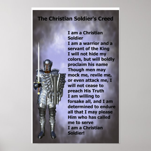 Christian Soldiers Creed Poster (Front)