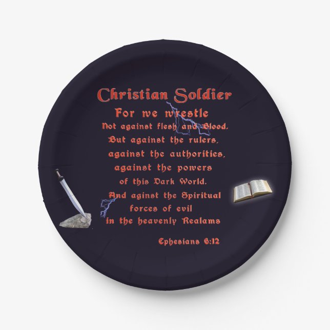 Christian Soldiers Paper Plate (Front)