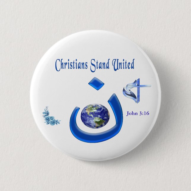 Christian Solidarity 6 Cm Round Badge (Front)