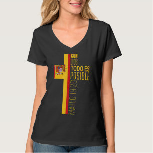 Christian Spanish   Religious Bible Verses Spain F T-Shirt
