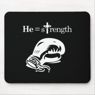 Christian Sports Inspirational Quote Jesus Boxing Mouse Pad