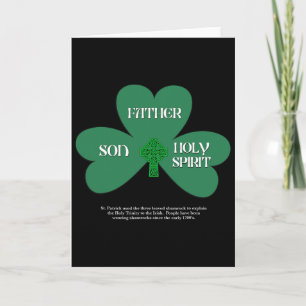 Christian St Patrick's Day Religious Trinity Clove Card