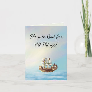 Christian stationery Card (sailing ship)