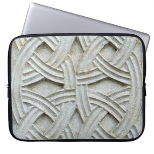 Christian Stone Carving Ancient Pattern Laptop Sleeve