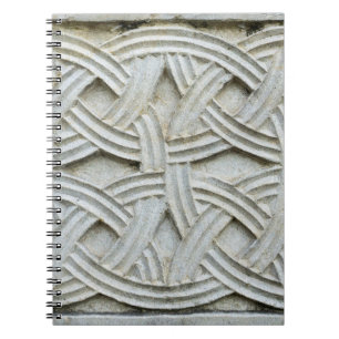 Christian Stone Carving Ancient Pattern Notebook