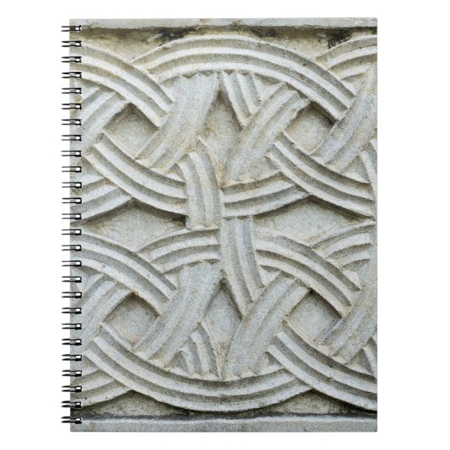 Christian Stone Carving Ancient Pattern Notebook (Front)