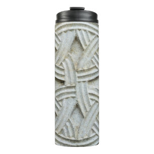 Christian Stone Carving Ancient Pattern Thermal Tumbler