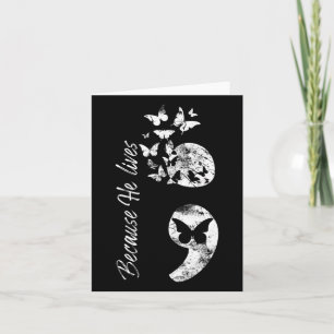 Christian Suicide Prevention Awareness Semicolon G Card