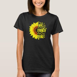 Christian Sunflower Floral Bible Verse Lord God Lo T-Shirt