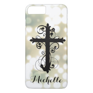 Christian Swirling Cross Personalised Case-Mate iPhone Case