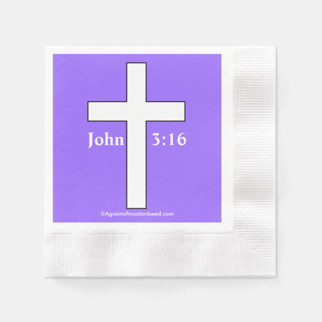 Christian Symbol Cross Napkin (Front)