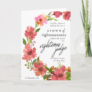 Christian Sympathy Card - Crown of Righteousness