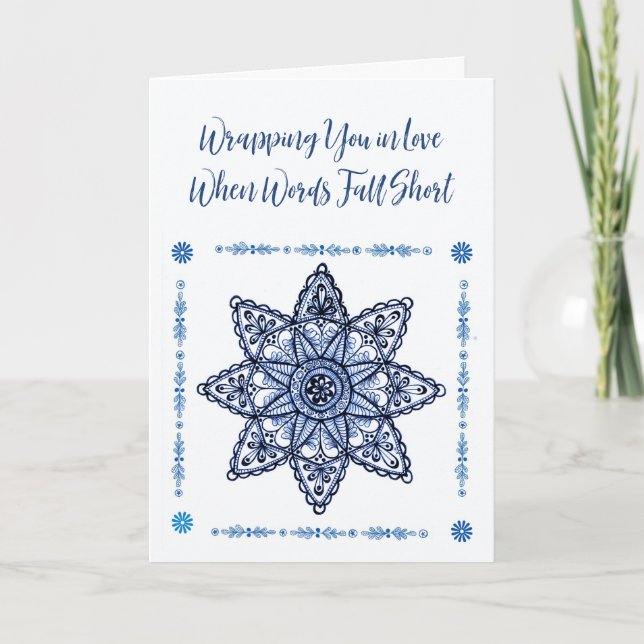 Christian Sympathy Card with Blue Star (Front)