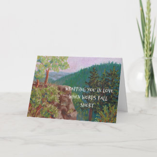 Christian Sympathy Mountain Cliff Card