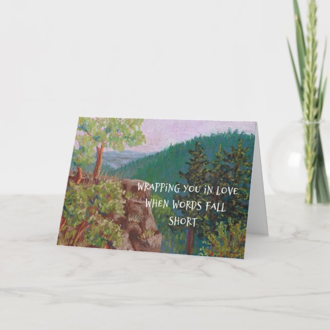 Christian Sympathy Mountain Cliff Card (Front)