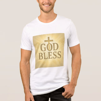 Christian T-Shirt God Bless - Religious Gift Tri-Blend Shirt