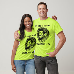 Christian T-Shirts, HE'S LIVING ON INSIDE LION T-Shirt