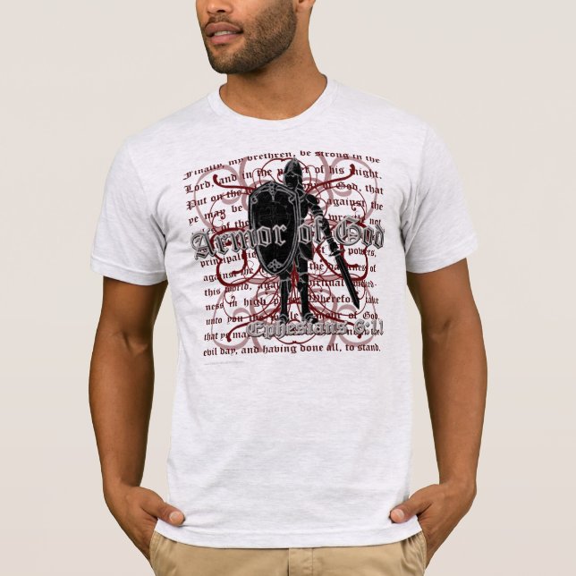 Christian T-Shirts, Mens Armour of God T-Shirts (Front)