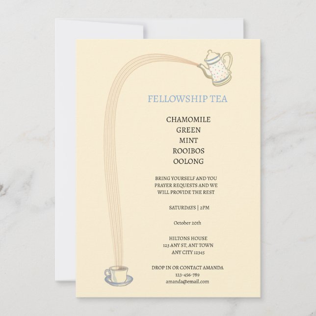Christian Tea Gathering Invitation (Front)