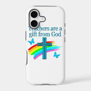 CHRISTIAN TEACHER CROSS AND BUTTERFLY DESIGN