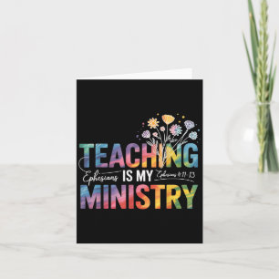 Christian Teacher Ministry Quote – Ephesians 4_11- Card