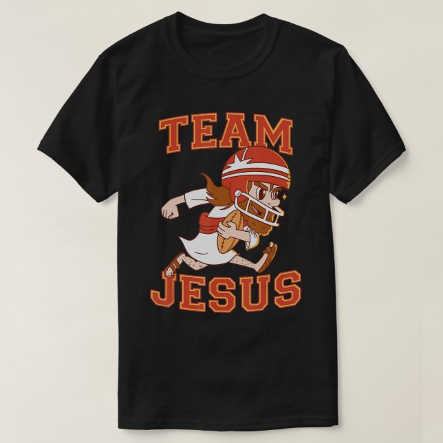 Christian Team Jesus Football Lover Faith Hope Chr T-Shirt (Design Front)