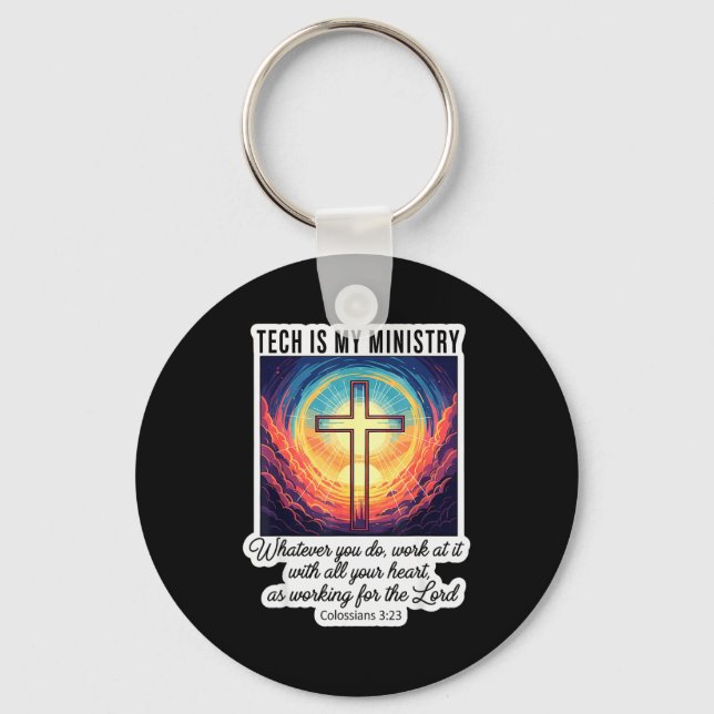 Christian Technology Expert Tech Is My Ministry Je Key Ring (Front)