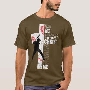Christian Teen Boys Kids Baseball Philippians 413 T-Shirt