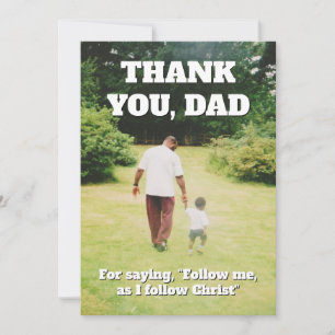 Christian THANK YOU DAD Fathers Day Holiday Card