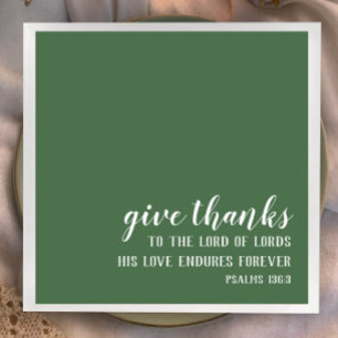 Christian Thanksgiving Bible Verse Stylish Napkin