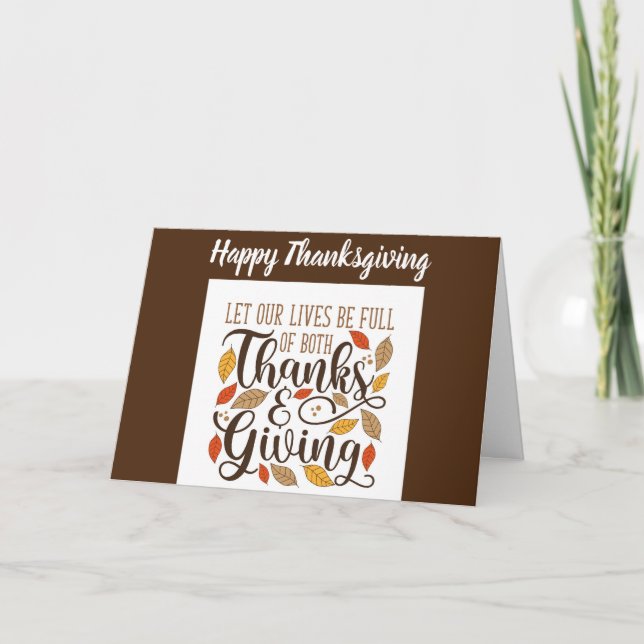 Christian Thanksgiving card (Front)