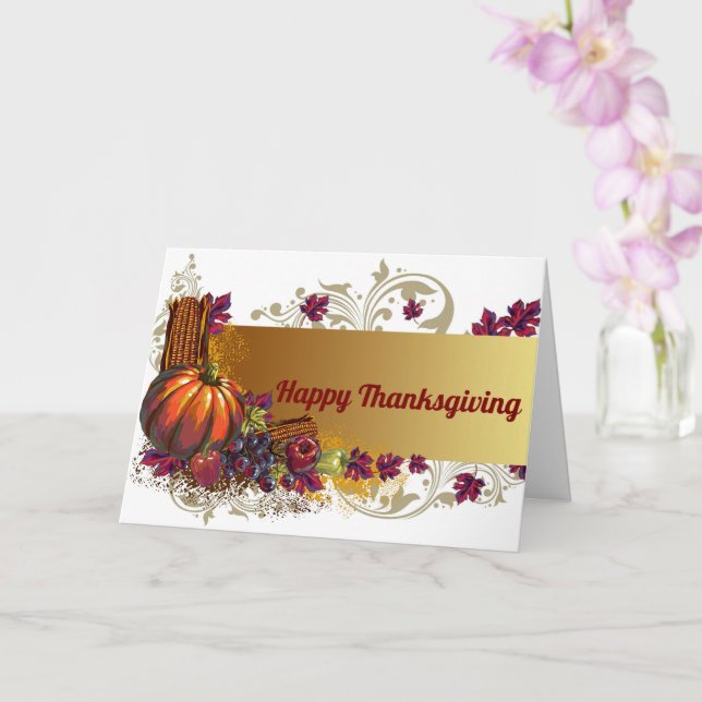 Christian Thanksgiving card (Orchid)