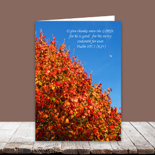 Christian Thanksgiving Card -- Autumn