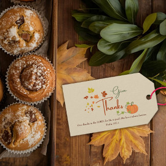 Christian Thanksgiving | Personalised Family Name Gift Tags