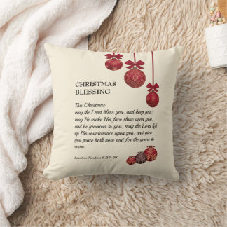 Christian | THE LORD BLESS YOU | Christmas Baubles Cushion
