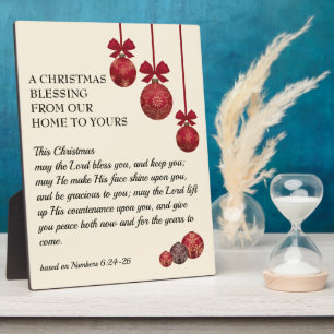 Christian THE LORD BLESS YOU Christmas Plaque