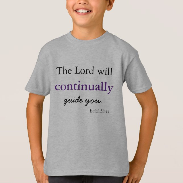 Christian theme the Lord will guide you T-Shirt (Front)