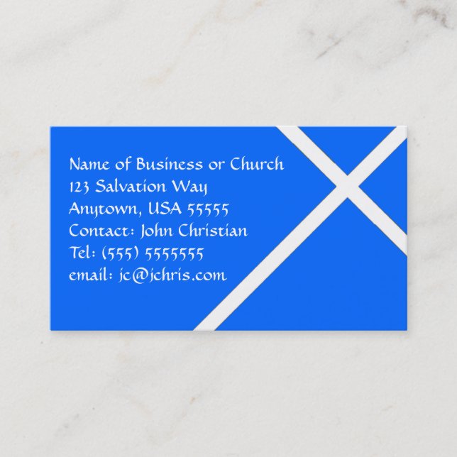 Christian Theme White Cross for Churches & Pastors Business Card (Front)
