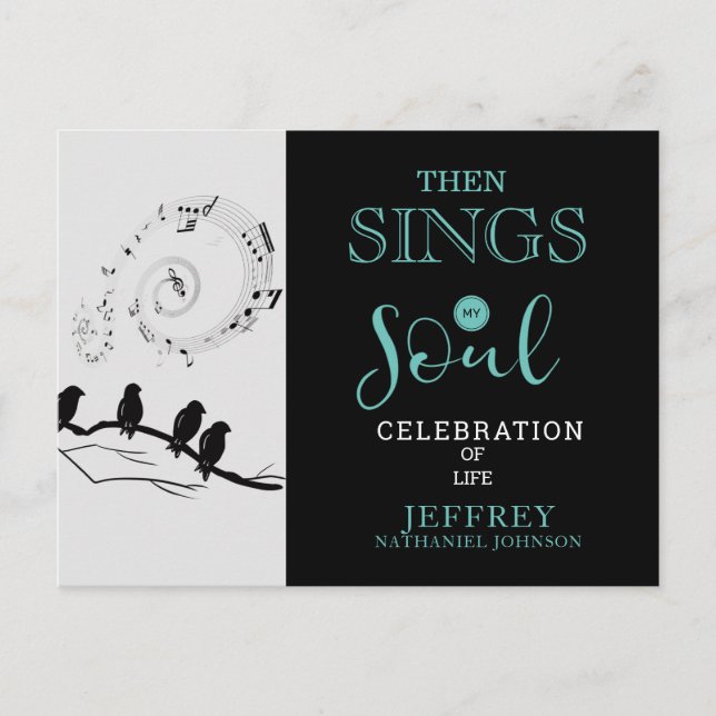 Christian Then Sings My Soul Celebration of Life Postcard (Front)