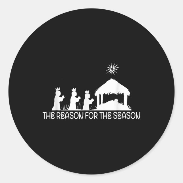 Christian This Is The Season This Is The Reason Je Classic Round Sticker (Front)