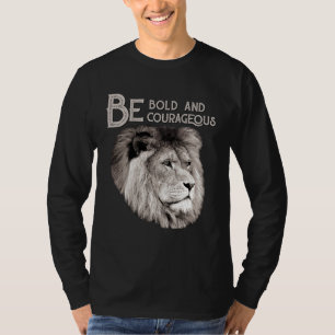 Christian Top Lion Be Bold Courageous Scripture Bi