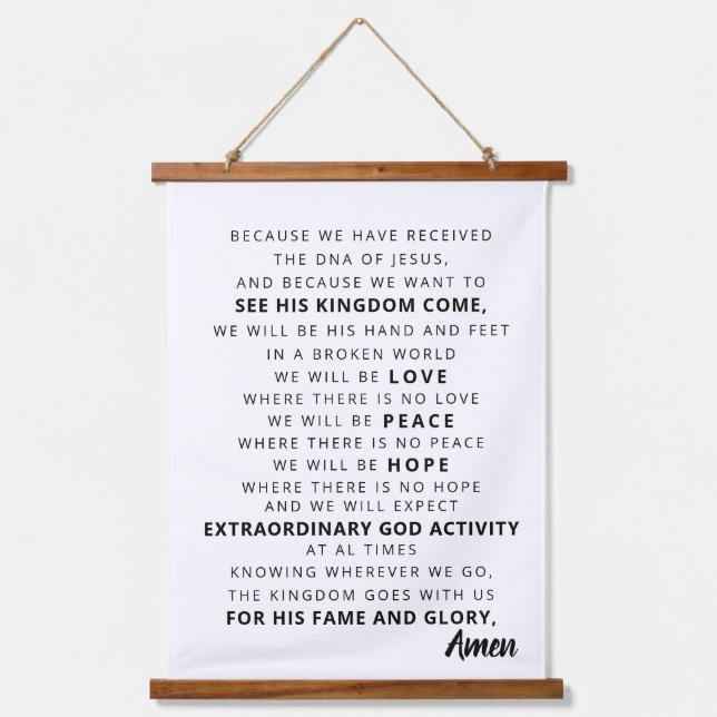 Christian Typography Wall Hanging Tapestry (Front)