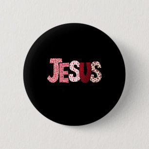 Christian Valentine Day Jesus Religious Valentine  6 Cm Round Badge